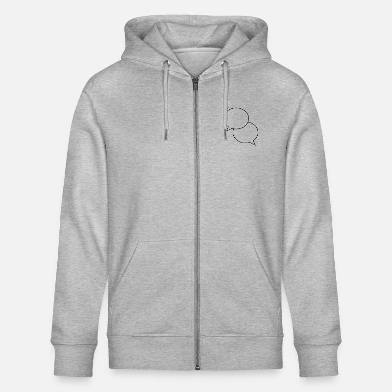 sprechblasen design - Stanley/Stella Unisex Bio-Kapuzenjacke CULTIVATOR  - Grau meliert