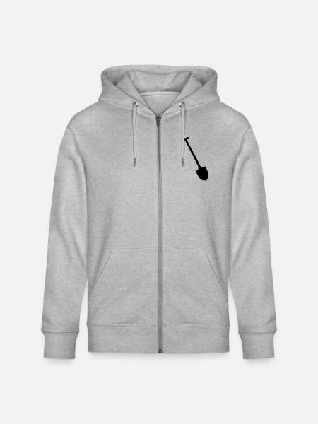 Shovel - Stanley/Stella CULTIVATOR  Unisex Organic Hooded Jacket - heather grey
