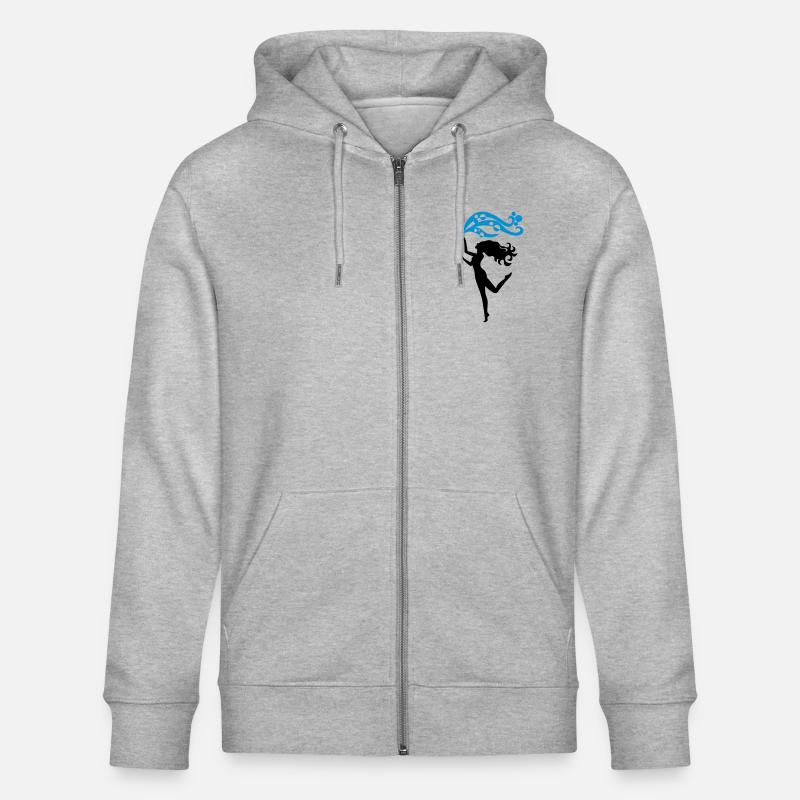 Sublima - Tänzerin - Stanley/Stella Unisex Bio-Kapuzenjacke CULTIVATOR  - Grau meliert