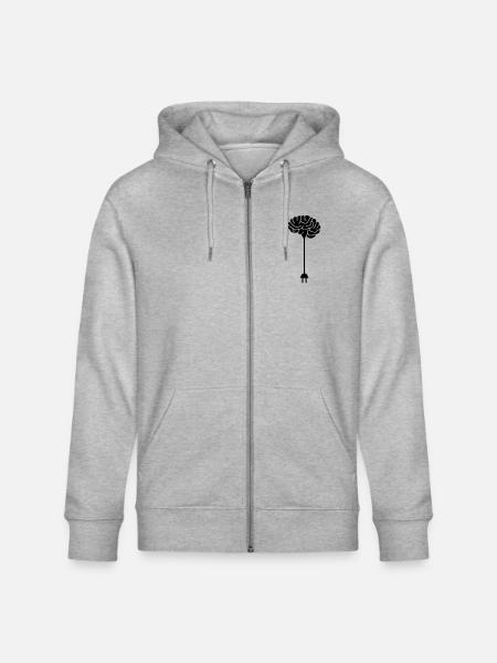 Hirnstecker - Stanley/Stella CULTIVATOR  Unisex Organic Hooded Jacket - heather grey