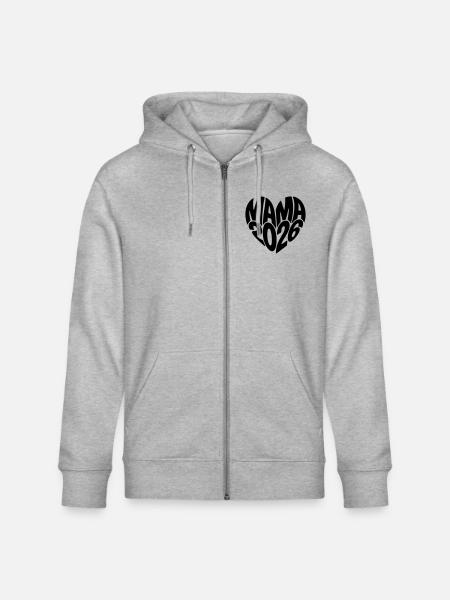 Mama 2026 - Stanley/Stella Unisex Bio-Kapuzenjacke CULTIVATOR  - Grau meliert