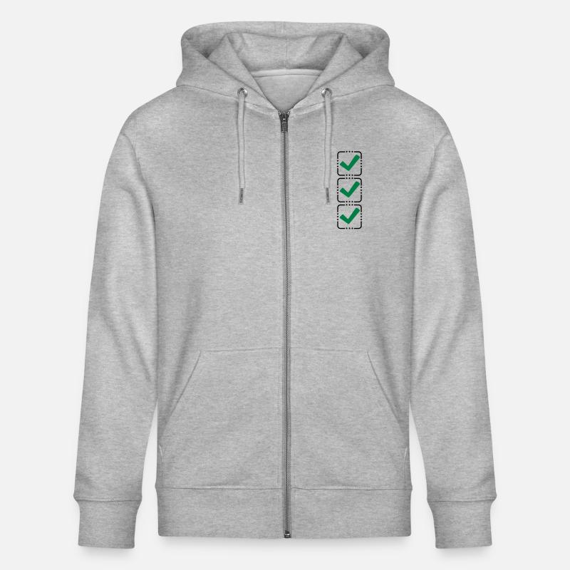 crochet 3 boutons - Veste à capuche bio CULTIVATOR Stanley/Stella Unisexe - gris chiné