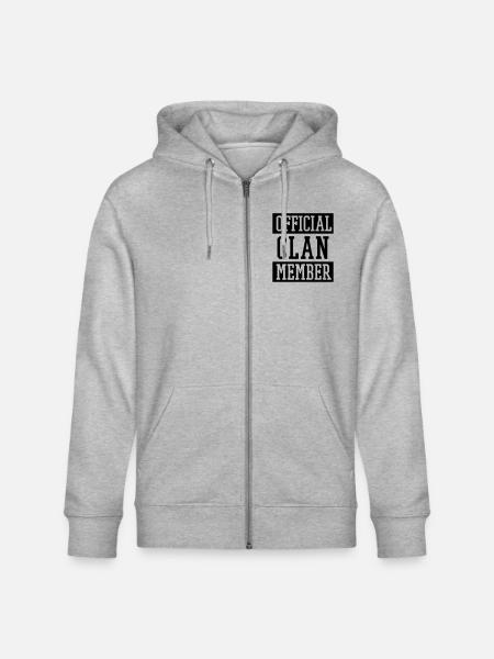 Official Clan Member - Stanley/Stella CULTIVATOR  Unisex Organic Hooded Jacket - heather grey