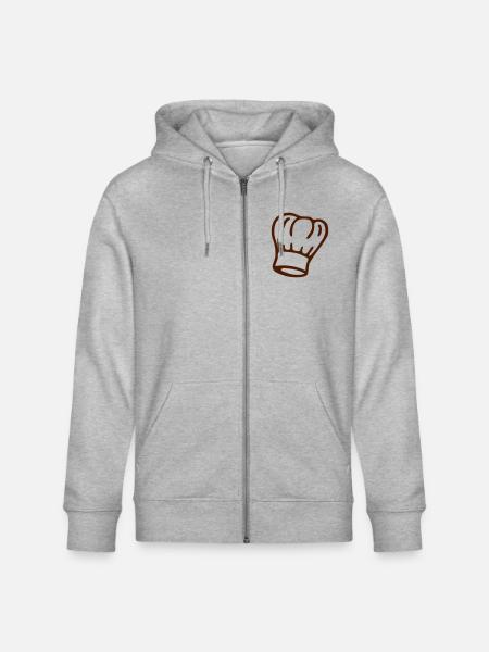 Kochmütze - Stanley/Stella Unisex Bio-Kapuzenjacke CULTIVATOR - Grau meliert