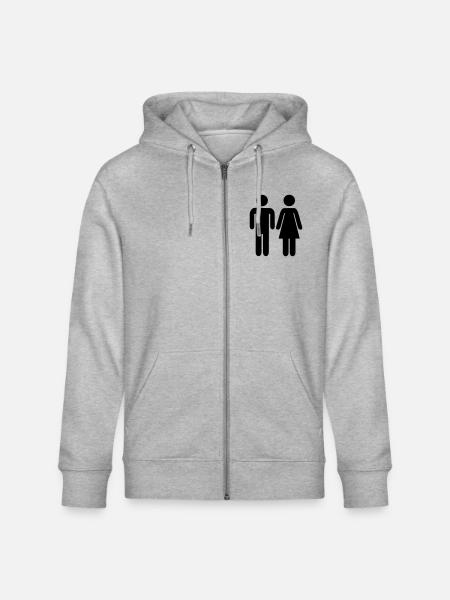Paar - Stanley/Stella Unisex Bio-Kapuzenjacke CULTIVATOR  - Grau meliert