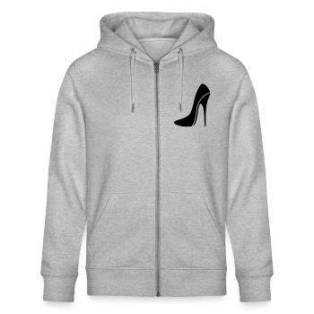 Sexy Stiletto / High Heel - two - Stanley/Stella Unisex Bio-Kapuzenjacke CULTIVATOR  - Grau meliert - Vorne - Jaron (178cm) & Liana (172cm)
