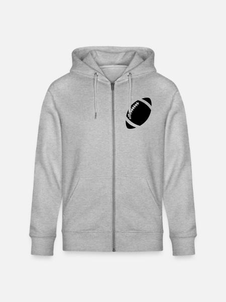 Rugby Ball - Stanley/Stella Unisex Bio-Kapuzenjacke CULTIVATOR - Grau meliert