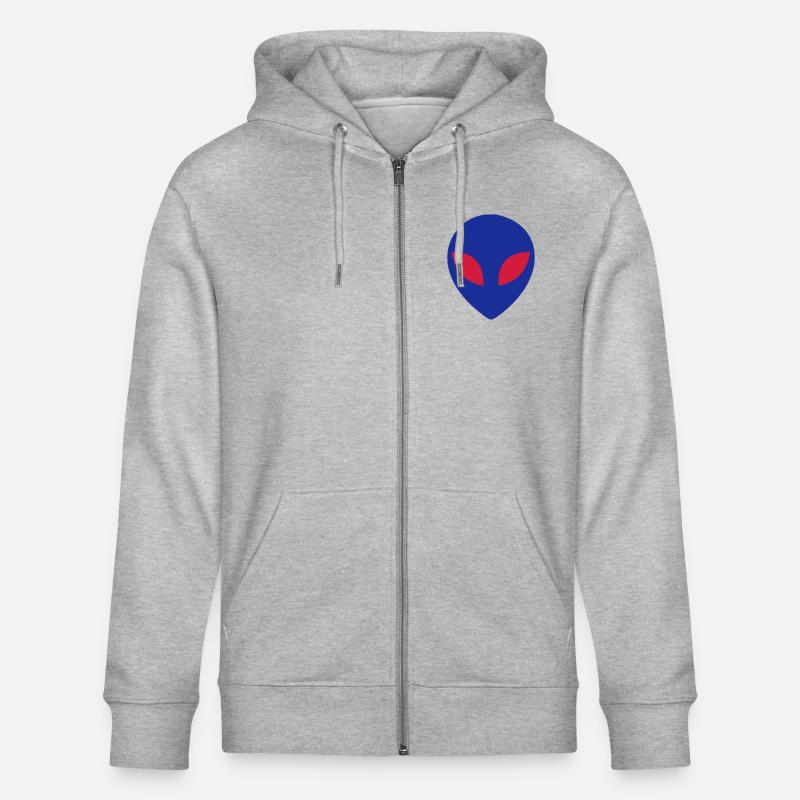 Alien - Stanley/Stella Unisex Bio-Kapuzenjacke CULTIVATOR - Grau meliert