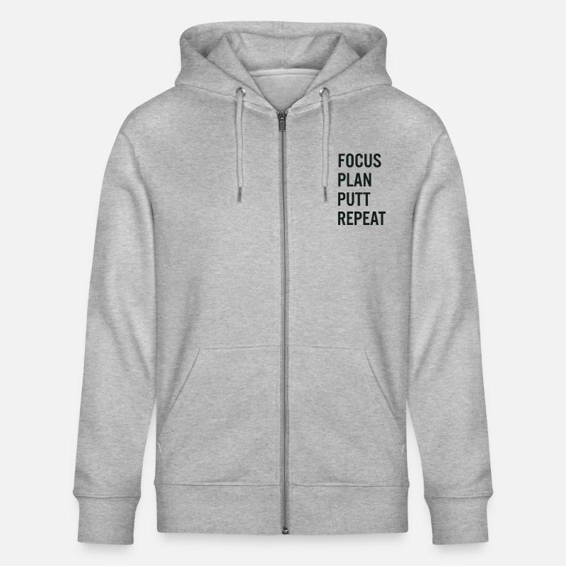 Golf Focus Plan Putt Reapeat - Veste à capuche bio CULTIVATOR Stanley/Stella Unisexe - gris chiné