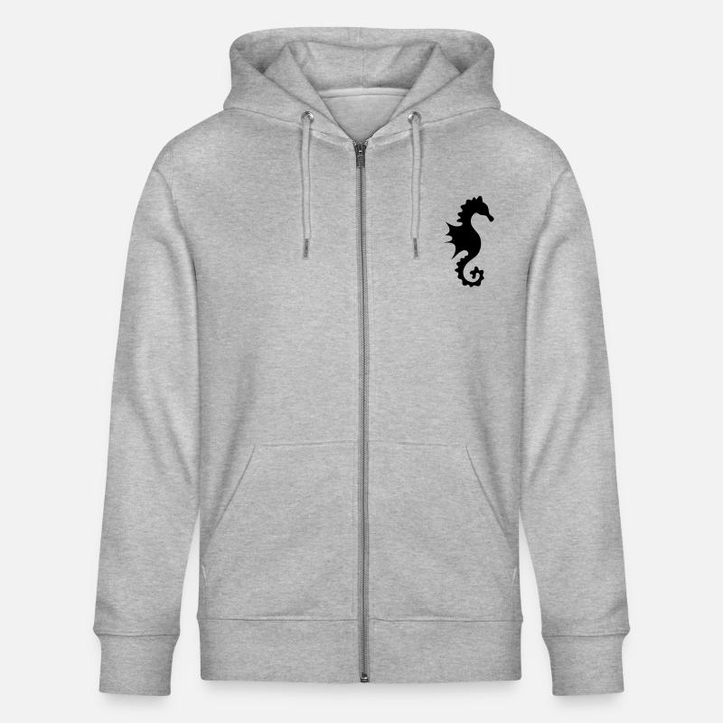 kleines Seepferdchen - Stanley/Stella Unisex Bio-Kapuzenjacke CULTIVATOR  - Grau meliert