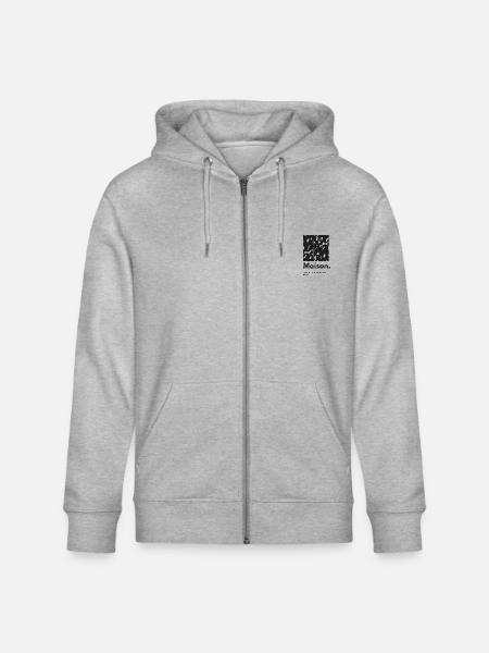 Elite Compass - Stanley/Stella CULTIVATOR Unisex Organic Hooded Jacket - heather grey
