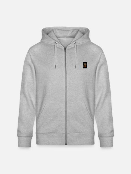 S – Magisches Ornament mit Hirschkuh - Stanley/Stella Unisex Bio-Kapuzenjacke CULTIVATOR - Grau meliert