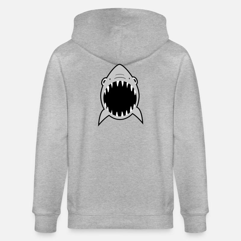 Requins - Veste à capuche bio CULTIVATOR Stanley/Stella Unisexe - gris chiné