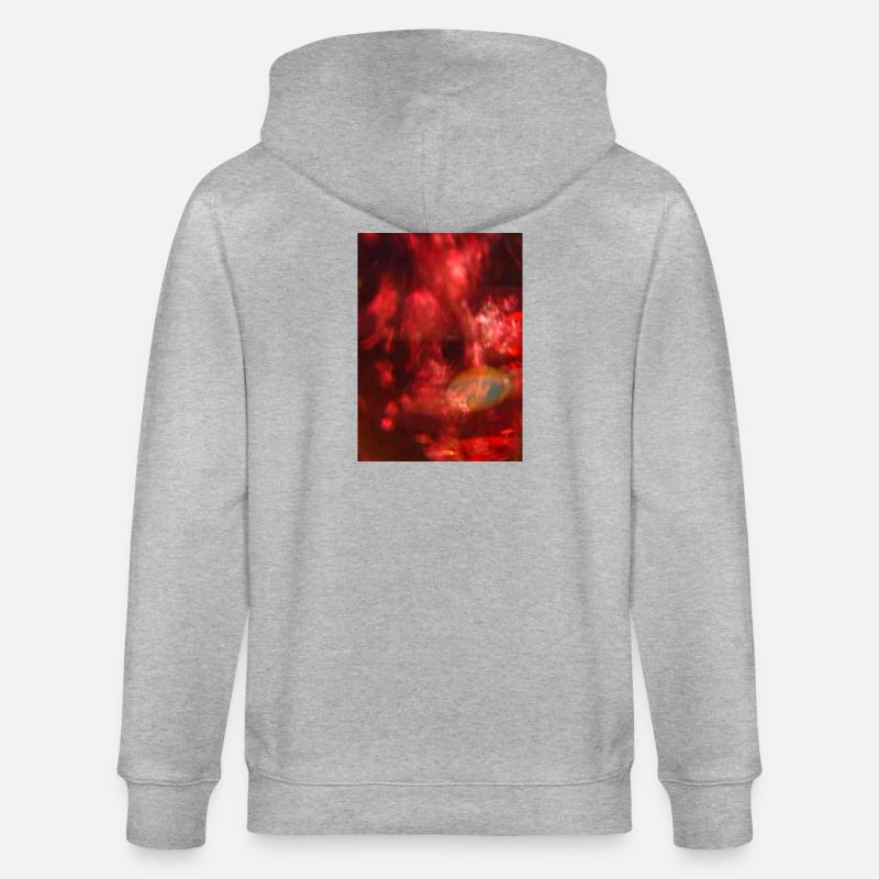Feu rouge, néon bruyant - Veste à capuche bio CULTIVATOR Stanley/Stella Unisexe - gris chiné