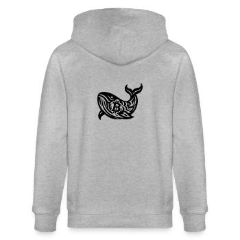BTC Whale - Veste à capuche bio CULTIVATOR Stanley/Stella Unisexe - gris chiné - Dos - Luana (180cm)