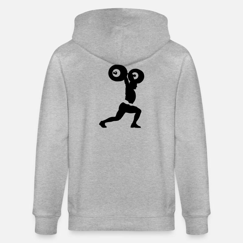 haltérophile - Veste à capuche bio CULTIVATOR Stanley/Stella Unisexe - gris chiné