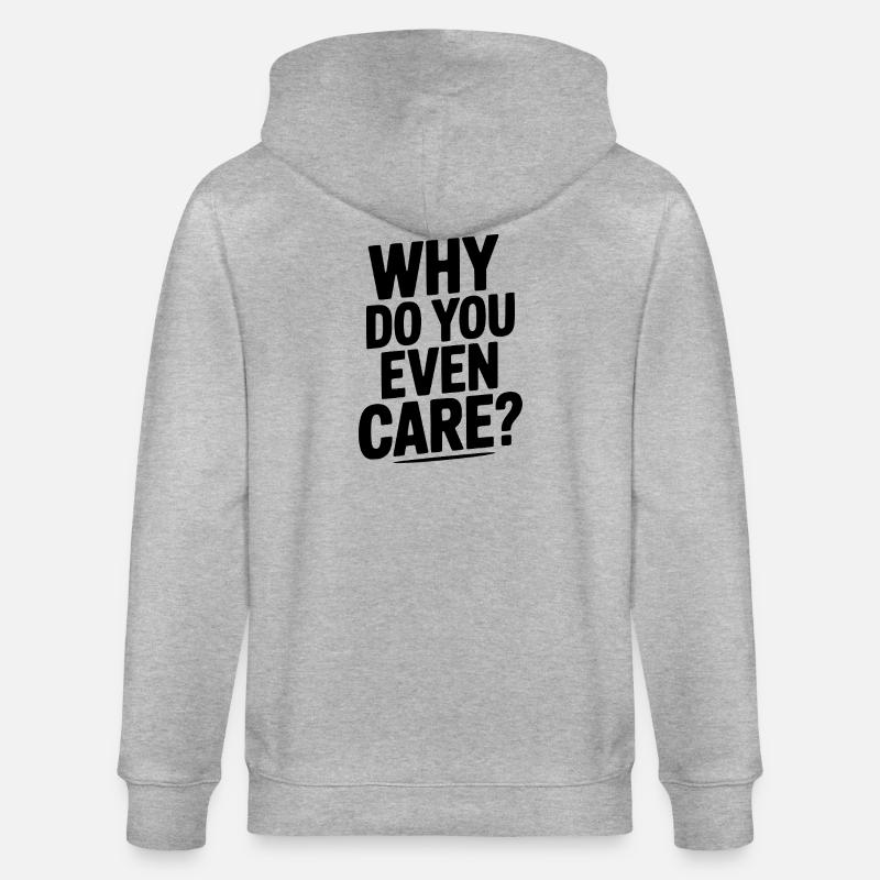 Pourquoi ça t’intéresse ? - Veste à capuche bio CULTIVATOR Stanley/Stella Unisexe - gris chiné