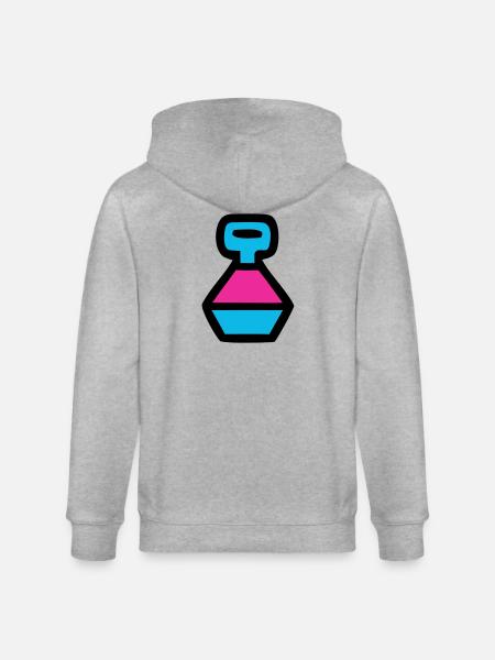 Retro Water Bottle 90s Pop Art - Stanley/Stella CULTIVATOR Unisex Organic Hooded Jacket - heather grey