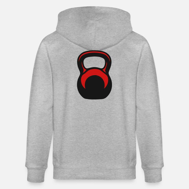 Kettlebell Kettlebell Vector - Veste à capuche bio CULTIVATOR Stanley/Stella Unisexe - gris chiné