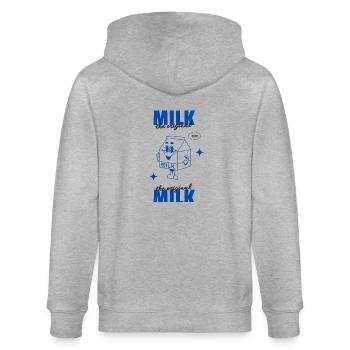 Lait - L’original - Veste à capuche bio CULTIVATOR Stanley/Stella Unisexe - gris chiné - Dos - Luana (180cm)