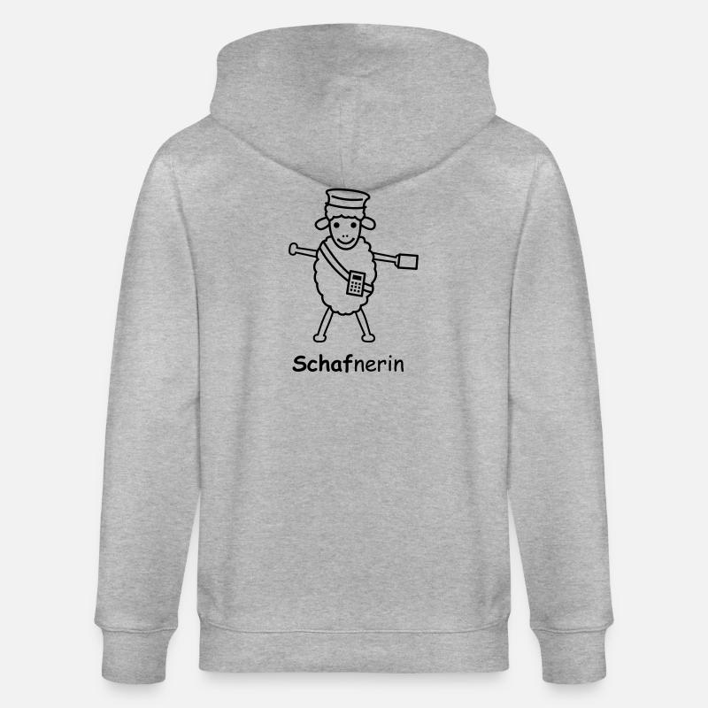 TIB_Schaf-nerin - Stanley/Stella Unisex Bio-Kapuzenjacke CULTIVATOR - Grau meliert