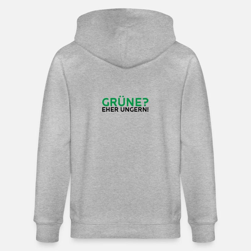 Grüne? Eher ungern! - Stanley/Stella Unisex Bio-Kapuzenjacke CULTIVATOR  - Grau meliert