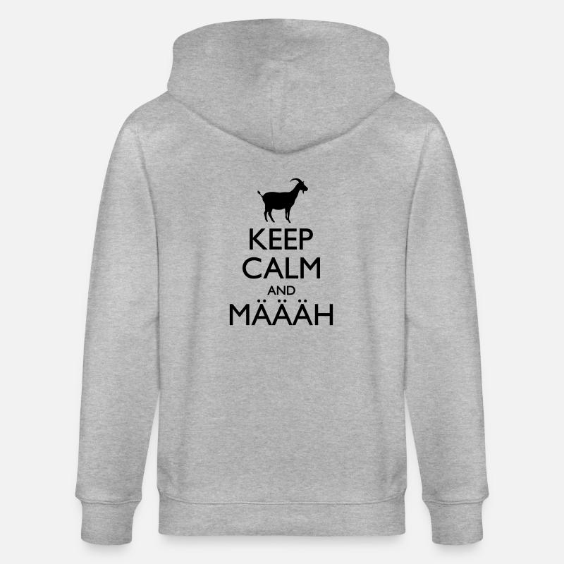 Keep Calm And Määäh - Veste à capuche bio CULTIVATOR Stanley/Stella Unisexe - gris chiné