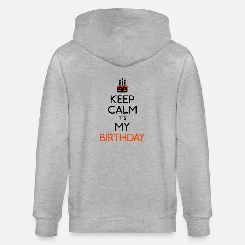 Keep Calm it's my Birthday - Stanley/Stella Unisex Bio-Kapuzenjacke CULTIVATOR  - Grau meliert