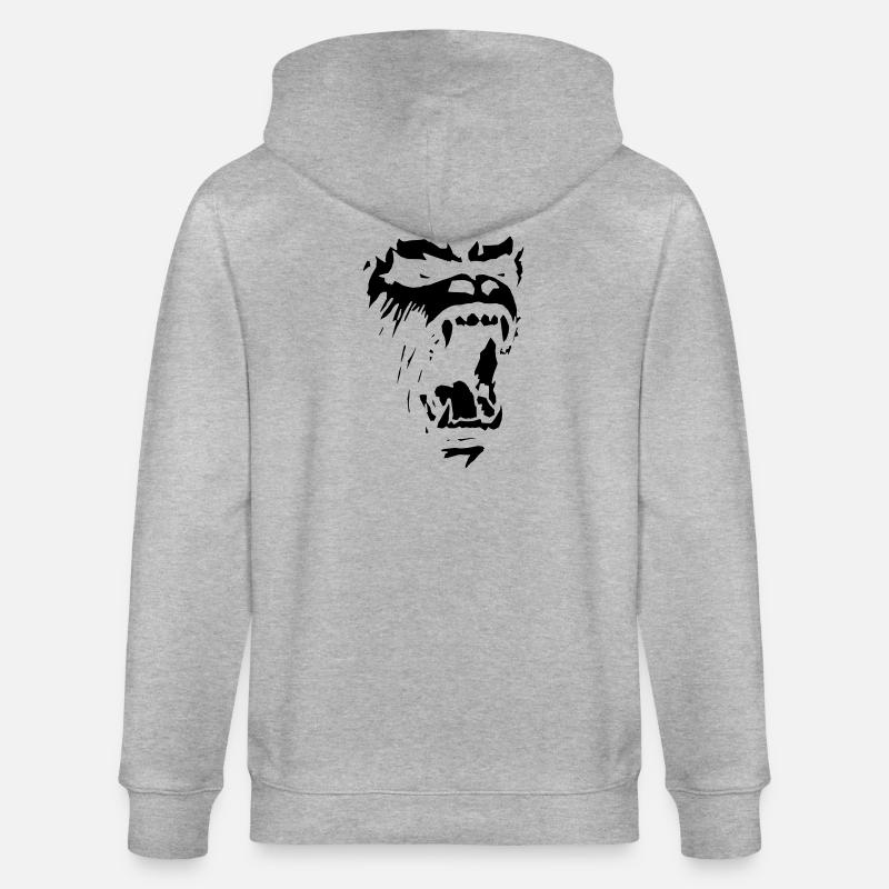 Gorilla - Veste à capuche bio CULTIVATOR Stanley/Stella Unisexe - gris chiné