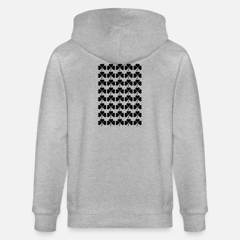 Conception du modèle du trèfle irlandais - Veste à capuche bio CULTIVATOR Stanley/Stella Unisexe - gris chiné
