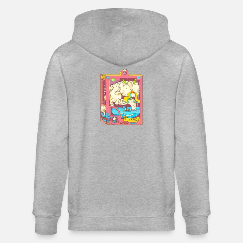 Der Drache und das Boot - Stanley/Stella Unisex Bio-Kapuzenjacke CULTIVATOR  - Grau meliert