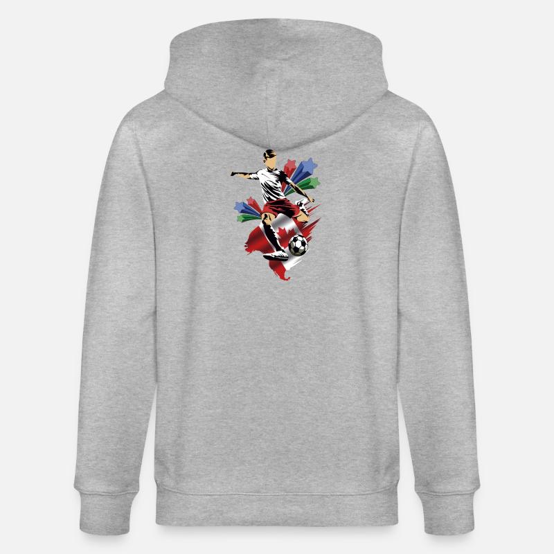 Canada - Canada - Drapeaux - Veste à capuche bio CULTIVATOR Stanley/Stella Unisexe - gris chiné