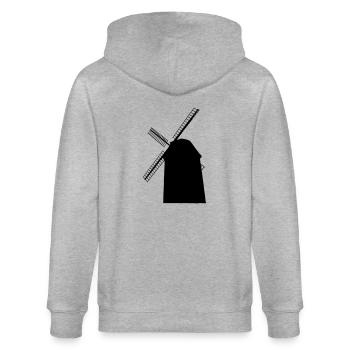 Moulin à vent - Veste à capuche bio CULTIVATOR Stanley/Stella Unisexe - gris chiné - Dos - Luana (180cm)