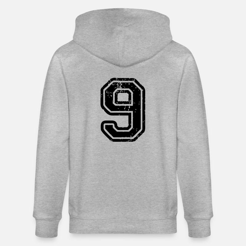 9 - Nummer - Stanley/Stella Unisex Bio-Kapuzenjacke CULTIVATOR  - Grau meliert