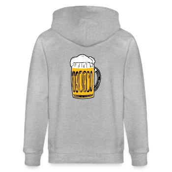 Illustration de bière Autocollant minimaliste - Veste à capuche bio CULTIVATOR Stanley/Stella Unisexe - gris chiné - Dos - Luana (180cm)