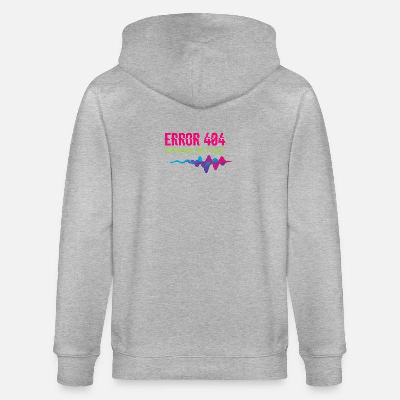 Error 404 Motivation Not Found - Stanley/Stella CULTIVATOR  Unisex Organic Hooded Jacket - heather grey