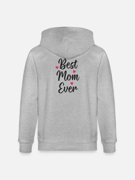 Beste Mutter aller Zeiten - Stanley/Stella Unisex Bio-Kapuzenjacke CULTIVATOR - Grau meliert