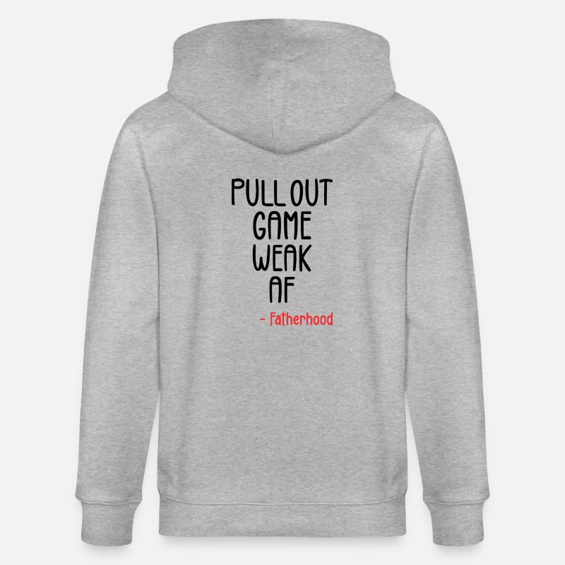 Pull out game weak af - Veste à capuche bio CULTIVATOR Stanley/Stella Unisexe - gris chiné