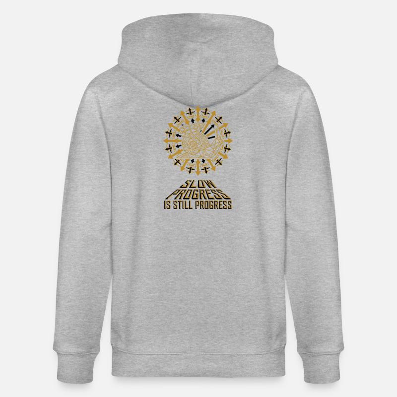 Escargot Fusée à Progrès Lent - Veste à capuche bio CULTIVATOR Stanley/Stella Unisexe - gris chiné