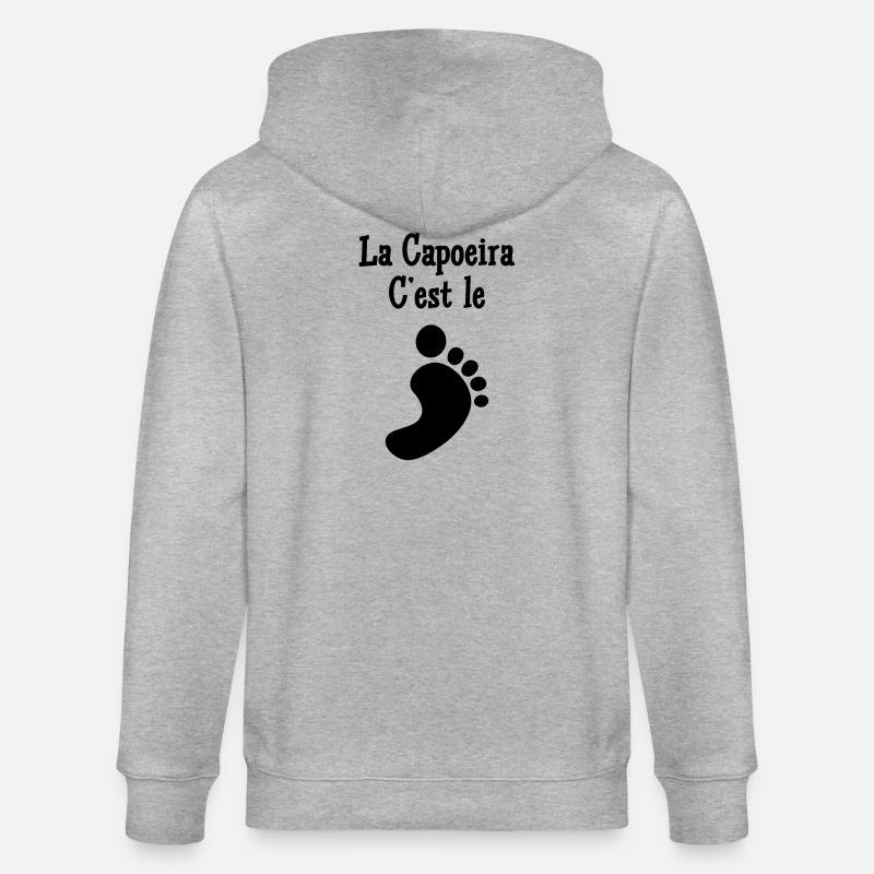 La Capoeira c'est le Pied - Veste à capuche bio CULTIVATOR Stanley/Stella Unisexe - gris chiné