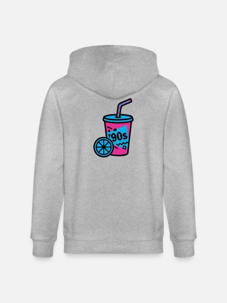 90s Retro Becher Slush Sommer - Stanley/Stella Unisex Bio-Kapuzenjacke CULTIVATOR - Grau meliert