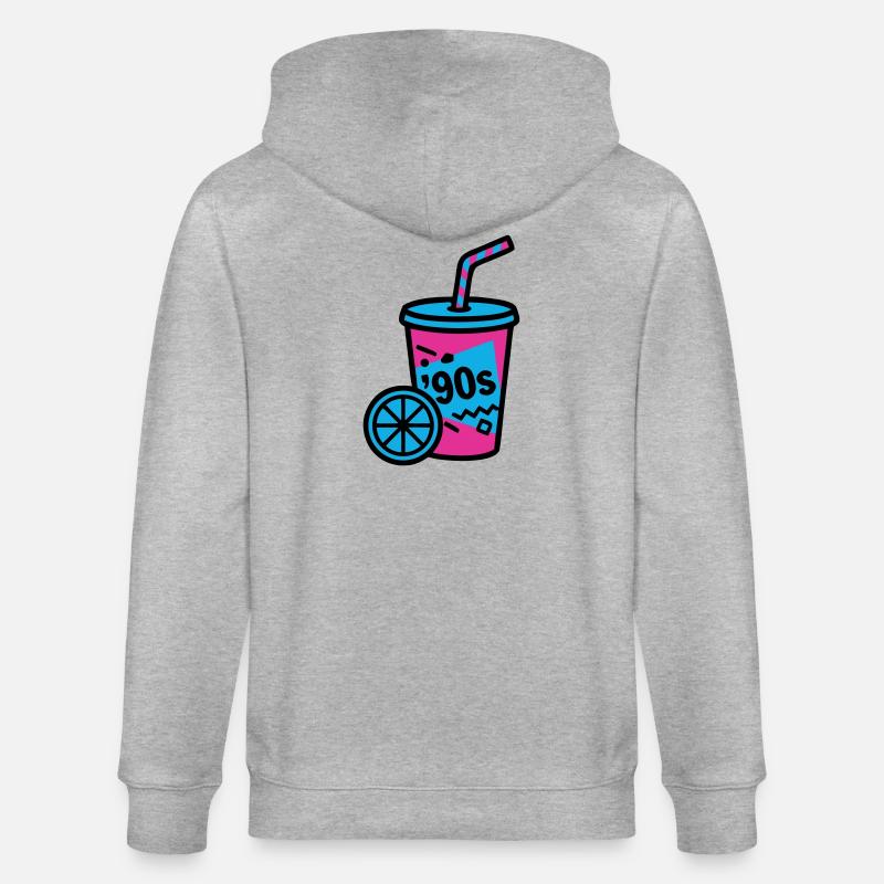 90s Retro Becher Slush Sommer - Stanley/Stella Unisex Bio-Kapuzenjacke CULTIVATOR - Grau meliert