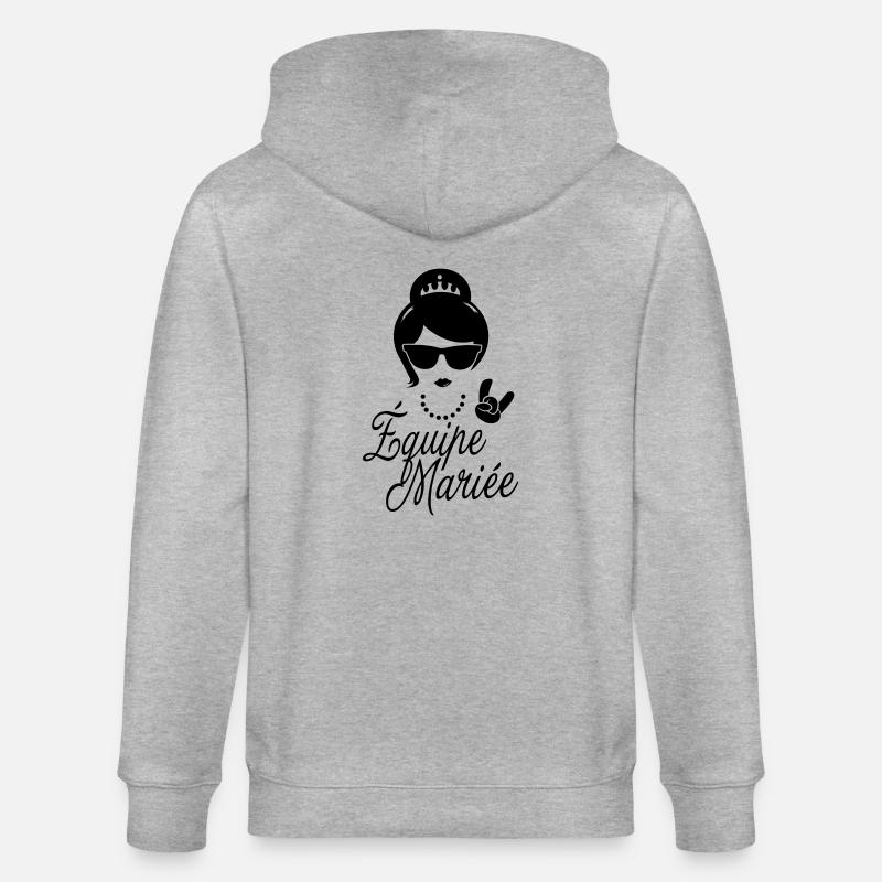 Team-Braut Zukunft EVJ Beerdigung Leben - Stanley/Stella Unisex Bio-Kapuzenjacke CULTIVATOR  - Grau meliert