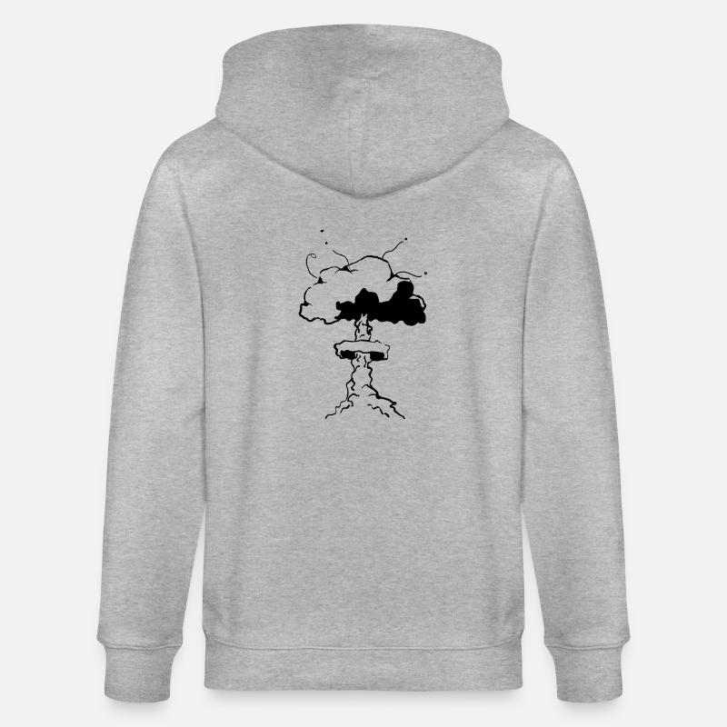Atom Explosion - Stanley/Stella Unisex Bio-Kapuzenjacke CULTIVATOR  - Grau meliert