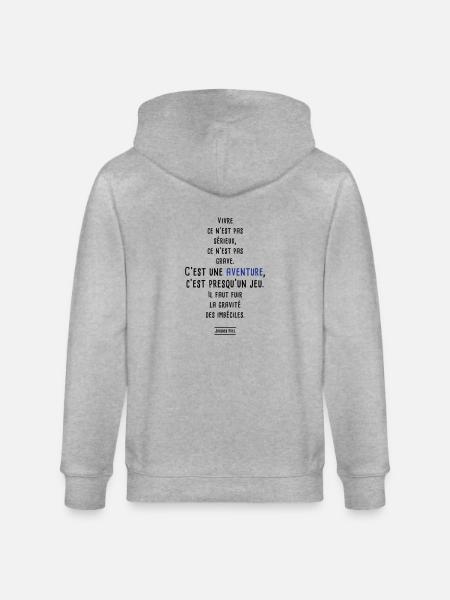 jacques brel - Veste à capuche bio CULTIVATOR Stanley/Stella Unisexe - gris chiné