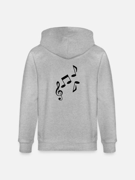Musik - Noten - Music - Stanley/Stella Unisex Bio-Kapuzenjacke CULTIVATOR - Grau meliert