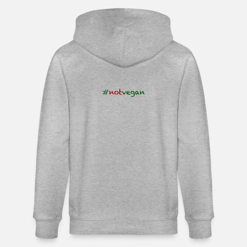 #notvegan - not vegan ! - Veste à capuche bio CULTIVATOR Stanley/Stella Unisexe - gris chiné