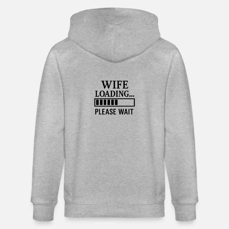 Wife Loading… Please Wait. - Stanley/Stella Unisex Bio-Kapuzenjacke CULTIVATOR  - Grau meliert