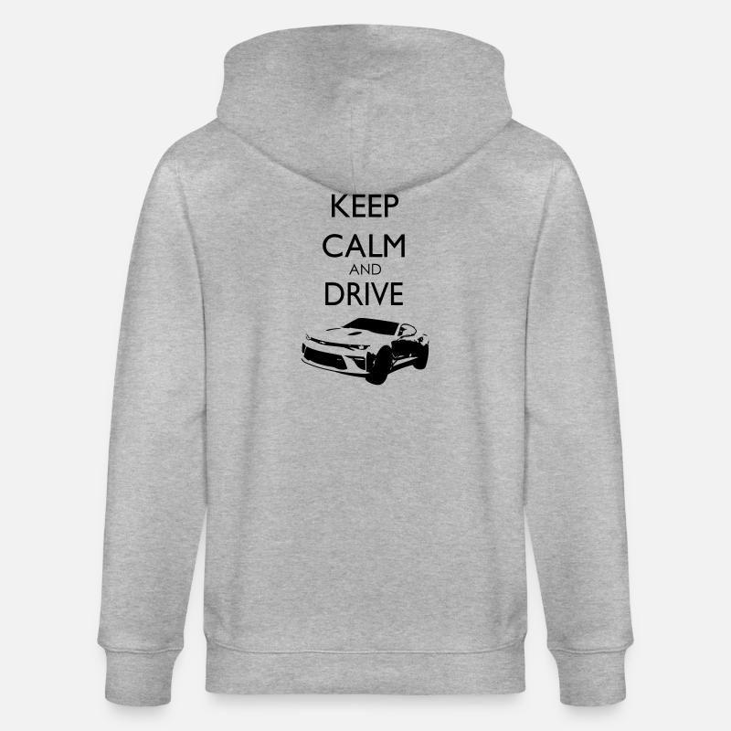 Keep Calm and Drive Camaro - Stanley/Stella Unisex Bio-Kapuzenjacke CULTIVATOR - Grau meliert