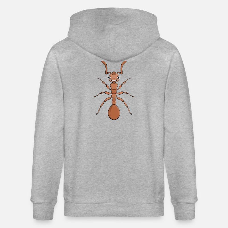 Umarme eine Ameise - Stanley/Stella Unisex Bio-Kapuzenjacke CULTIVATOR  - Grau meliert